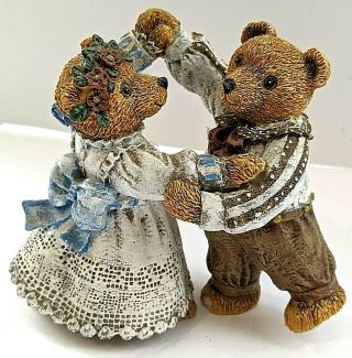 Vintage 1997 Dancing Bears Figurine,  Teddies And Toys By Nita Showers