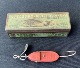 Vintage AL FOSS ORIENTAL WIGGLER 3 PORK RIND MINNOW FISHING LURES 3