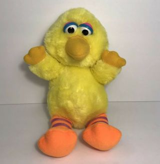 Vintage 80’s Hasbro Softies Sesame Street Baby Big Bird Stuffed Plush Animal