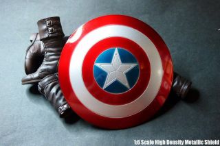 1/6 Captain America Shield Metal Can Buckle Hand For 12  Action Figure Hot Toys