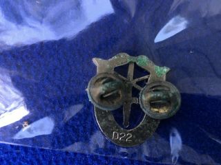 vintage WWII military INSIGNIA pin SHIELD special forse DE OPPRESSO LIBER 3