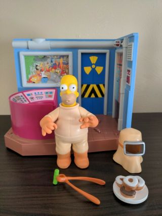 The Simpsons Nuclear Power Plant Playset Wos Playmates Homer 100 Complete