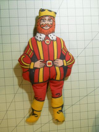 Vintage Promotional 13 " The Burger King Stuffed Doll 1970s Rag Cloth