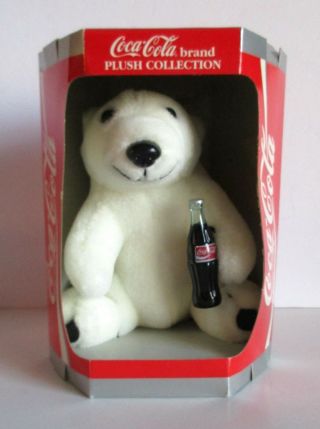 Vintage Coca Cola Plush Polar Bear Holding Bottle Coke Stuffed Play By Play 1993