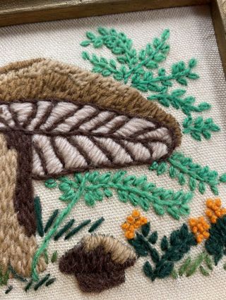 Vintage embroidery mushroom wall art decor 2