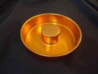 Vintage Anodised Orange Aluminium Cake Tin Raco Bunt Ring Tin
