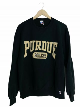 Vtg 90s Purdue Boilermakers Sweatshirt Made In Usa College Pullover • Men’s L