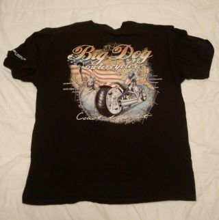 Vintage Big Dog Motorcycles T - Shirt Shirt Xl Coast To Coast