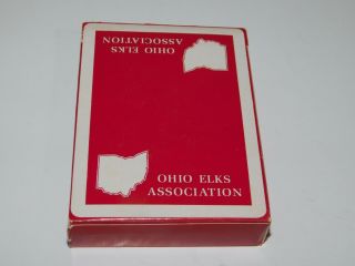 Vintage Fraternal Order Elks Playing Cards Ohio Elks Association Red Full Deck