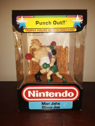 (nos) Nintendo Punch Out Trophy Figure 7950 Mac Jabs Glass Joe