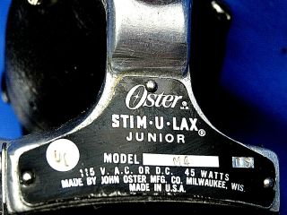Vintage Oster Stim - U - Lax Jr.  Massage Instrument Model M4
