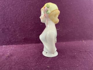 Vintage German Half Doll Porcelain Pincushion Figurine 3160 2