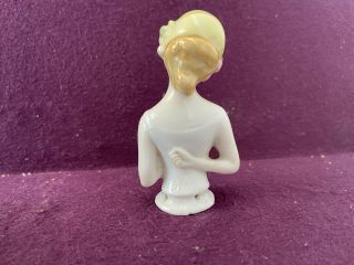 Vintage German Half Doll Porcelain Pincushion Figurine 3160 3
