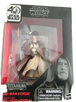 Obi - Wan Kenobi 40th Titanium Star Wars The Black Series Mib 3.  75 "