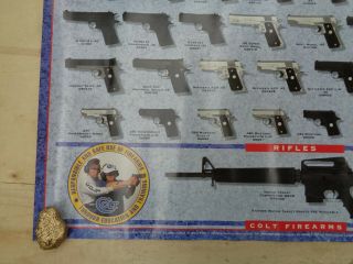 Vintage 1996 COLT Revolvers Pistols Rifles Firearms Poster 30 