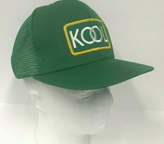 Vintage Kool Cigarettes Patch Green Trucker Snapback Hat Cap Large