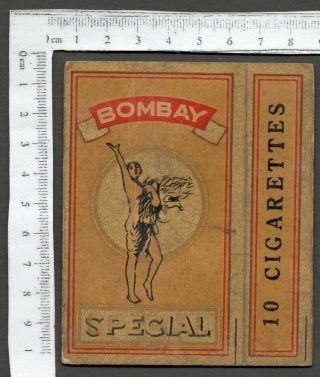 Aop India Vintage Empty Packet Bombay Special Cigarettes Zenith Tobacco Co.