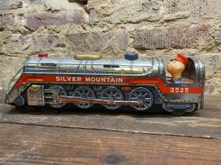 Vintage Silver Mountain Express Modern Toy Train Japan Battery Operated