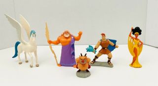 Vtg Disney Hercules Pegasus Zeus Phil Pvc Figures Cake Topper Mattel