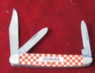 Vintage Kutmaster Purina 3 Blade Pocket Knife
