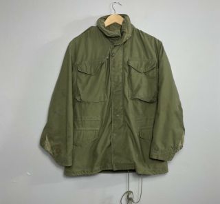 Vintage 60s Us Army M65 Field Jacket Vietnam Era Conmar Zipper True Vintage
