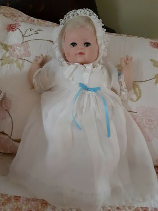 Vintage 19 " Unmarked Baby Doll With Music Box 1950s