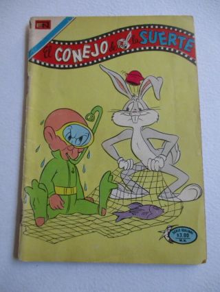 Conejo Suerte Tiny Comic Novaro Colibri Bugs Bunny Elmer Scuba Looney Tunes Vtg