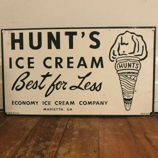 Vintage Hunts Ice Cream Best For Less Metal Sign