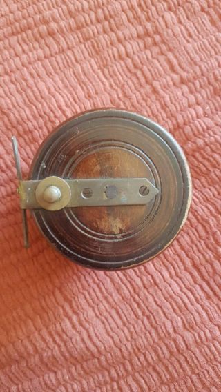 Vintage Wooden Fly Reel Wood And Brass