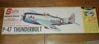 Vintage Sterling Balsa Flying Model Kit,  P - 47 Thunderbolt,  No.  A4,  Unbuilt