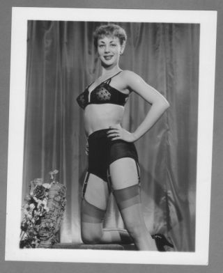 Terri Burton 1950`s Vintage Fiber Base,  Silver Gelatin 4x5 Photograph.