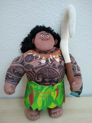 Disney Moana Maui 10 " Stuffed Plush Doll Toy With Magical Fishhook Nwt