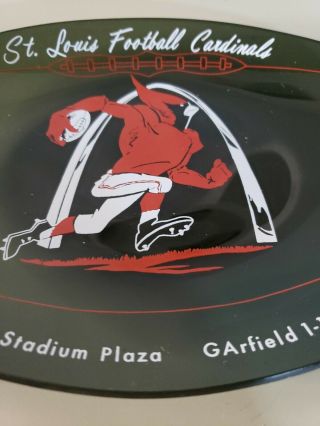 Vintage St.  Louis Cardinals Football Glass Plate 3