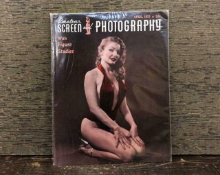 Bettie Page Amateur Screen And Photography April 1955 Vintage Cheesecake