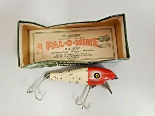 Vintage Pflueger Famous Baits Pal - O - Mine Minnow Lure 1