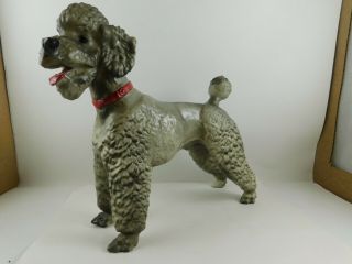 Vintage Breyer Molding Co.  U.  S.  A.  Grey Poodle Dog Figurine 9 " Wide $9.  99 N.  R.