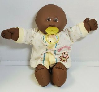Vintage Cabbage Patch Kids 1985 Bald Boy Brown Eyes Dimple W/ Pacifier