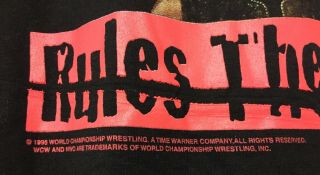 Vintage 1998 WCW NWO Rules The World HOLLYWOOD Hulk Hogan T - Shirt XL Wrestling 3
