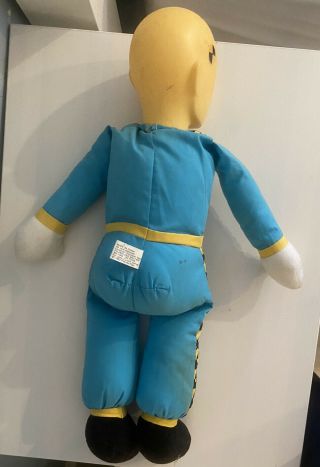 Play By Play,  Crash Test Dummy Bing Turquoise Blue 18” Plush 1992 3