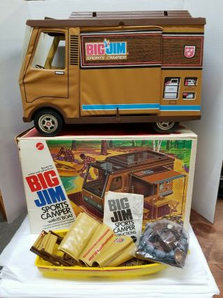 VTG MATTEL BIG JIM SPORTS CAMPER WITH BOAT AND ACCESSORIES 2