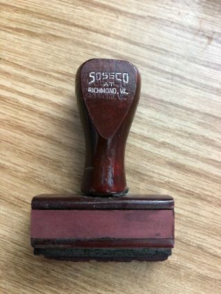 Vintage Sossco At Richmond Va " Daylight Savings Time " Rubber Stamper