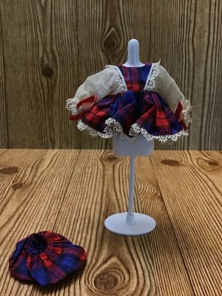 Vintage Vogue Ginny Doll Tagged Dress Undies Outfit Plaid