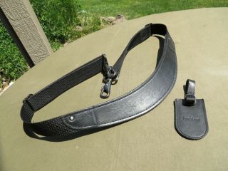 Vtg Hartmann Leather Replacement Belting Leather Strap And Tag Black