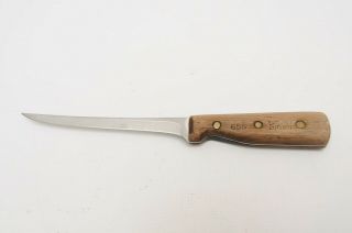 Vintage Chicago Cutlery Usa Walnut Handle 65s Knife - 6 3/4 " Blade