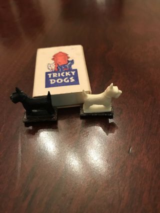 Vintage Tricky Dogs Magnetic Novelty Toy W Box Scottie Scottish Terrier
