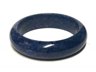 Gorgeous Vintage Blue Lapis Wide Bangle Bracelet 92.  1 Gr.