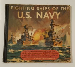 Vintage Book Ww2 Fighting Ships Of The Us Navy 1941 Illustrated By Jack Coggins