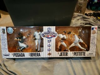 Mcfarlane Mlb Posada Pettitte Jeter Rivera York Yankees Core 4 Pack Figures