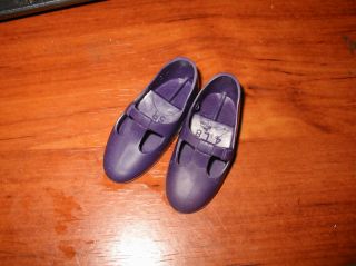 Vintage 1970s Ideal Crissy Velvet Doll Purple Shoes T - Strap 7m5199