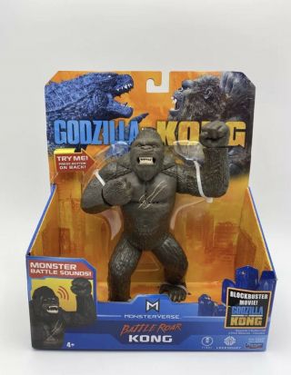 Godzilla Vs Kong Battle Roar Kong Deluxe With Monster Sounds Rare Playmates